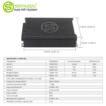 Cargar imagen en el visor de la galería, Sennuopu K400.2D Car amplifiers Digital full range D