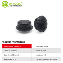 Cargar imagen en el visor de la galería, Sennuopu PM100 Three-way set speaker car audio non-destructive installation