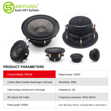 Cargar imagen en el visor de la galería, Sennuopu PM100 Three-way set speaker car audio non-destructive installation