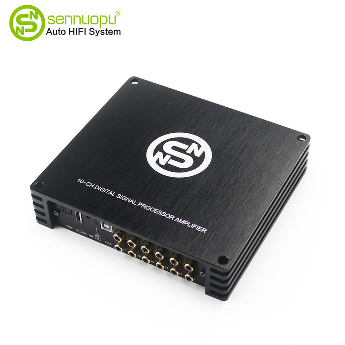 Sennuopu Car Audio 8 CH Amplifier with 10 CH DSP Processor Bluetooth Amp Equalizer Amplificador Automotivio Sound  TS850